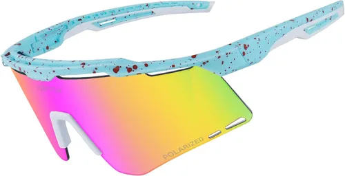 Gafas de sol deportivas para hombres y mujeres, lentes de sol polarizados de ciclismo, gafas de sol de béisbol, protección UV, para correr, MTB