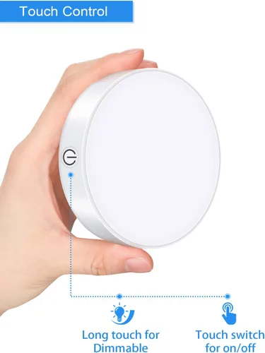 Miniatura 4 de WILLED Luz LED táctil regulable con batería incorporada de 1000mAh, luces recargables con encendido táctil para armario, portátil, adhesiva
