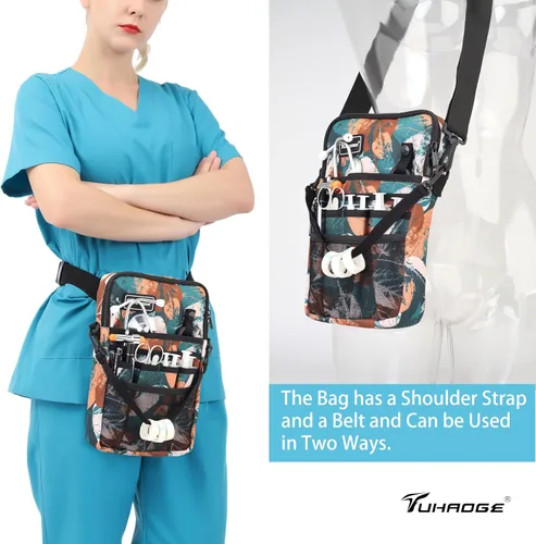 Miniatura 5 de Riñonera para enfermera con soporte para cinta, organizador de bolsillo para enfermeras para profesionales médicos, bolsa de cintura de enfermera