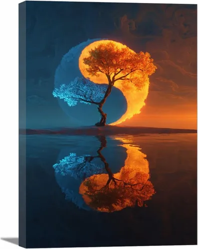 Miniatura 12 de VOCBAN Nature Tree of Life Abstract Pictures Canvas Painting Large Modern Canvas Wall Art Colorful Trees Living Room Wall Decor Plant Prints(black