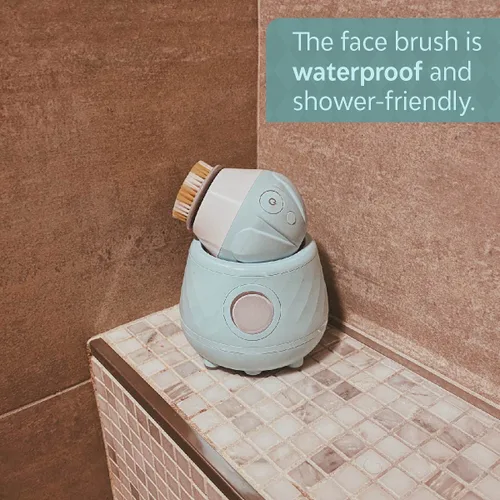 Miniatura 6 de Tao Clean Ona Diamond - Cepillo facial orbital y estación de limpieza, Robin's Egg Blue, cepillo eléctrico de limpieza facial con mango ergonómico