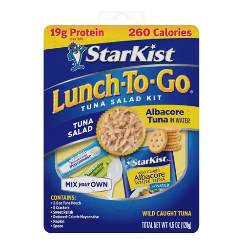 Miniatura 14 de StarKist Lunch-To-Go Mezcla tu propia ensalada de atún, bolsa de atún ligero en trozos, kit de 4.5 onzas, 1 paquete