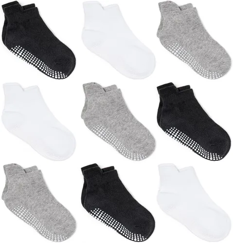 Calcetines tobilleros antideslizantes Zaples para bebés con suelas antideslizantes para bebés, niños pequeños, niños y niñas
