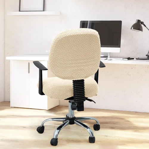 Miniatura 8 de MIFXIN - Fundas elásticas para silla de oficina de Jacquard, 2 piezas para sillas de escritorio o de la computadora, protector universal
