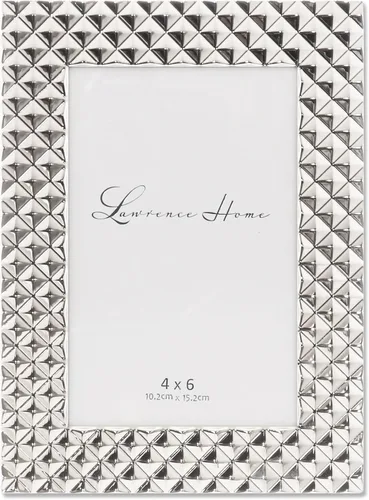 Miniatura 8 de Lawrence Frames Marco de metal, patrón de diamante, humo negro, 4x4