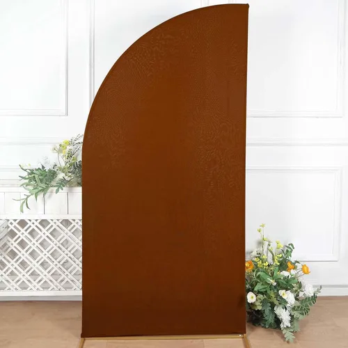 Miniatura 144 de Efavormart - Juego de 4 fundas de elastano beige para arco de media luna, fundas de telón de fondo Chiara de 2.5 pies a 7 pies para escenarios