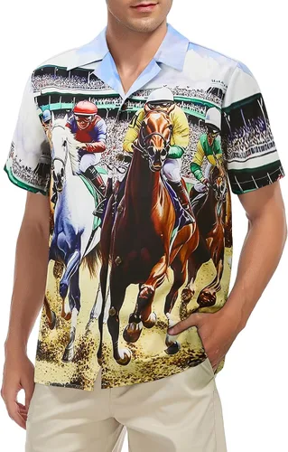 Miniatura 163 de Camisa hawaiana para hombre, con estampado floral, cómoda, con botones, casual, manga corta, ropa de playa para hombre