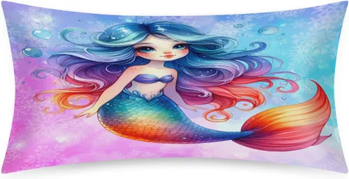 Miniatura 100 de Funda de almohada de satén de unicornio rosa lindo para cabello y piel, tamaño estándar, funda de almohada de seda suave de satén refrescante
