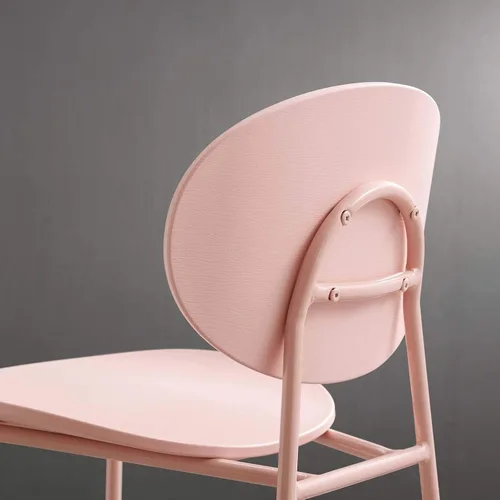 Miniatura 4 de Modway Palette - Silla moderna de plástico moldeado para comedor, color rosa, juego de 2, viene totalmente montada