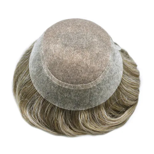 Miniatura 6 de Toupee For Men Hair Piece Fine Mono Hair System For Men Human Hair Mens Toupee Hair Piece For Men Hair Replacement Protesis Capilar 8x10 Medium