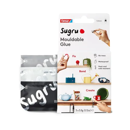 Miniatura 9 de Sugru Pegamento moldeable, pegamento multiusos para fijación y fabricación creativas, color negro, paquete de 3