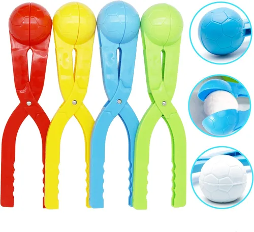 Juguetes de nieve, fabricante de bolas de nieve, paquete de 4 moldes moldeadores de bolas de nieve, juguetes para niños, herramienta de peleas de