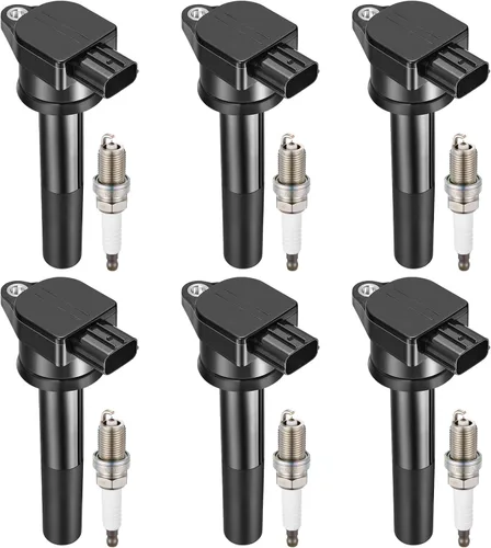 Miniatura 40 de BDFHYK Paquete de bobinas de encendido UF535 y bujías de iridio 95983 compatibles con Mercedes-Benz C230 C280 CLK350 E350 ML350 SLK280 Dodge