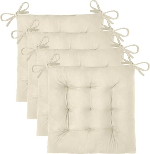 Miniatura 19 de OVOV 1 paquete de cojines para sillas de comedor, cojines de asiento suaves para sillas de escritorio de cocina, cojines cuadrados para sillas
