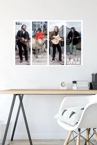 Miniatura 5 de The Beatles - Póster de pared Let It Be Bars, 22.37 x 34.00 pulgadas, paquete de póster y montaje