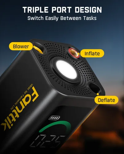 Miniatura 3 de Fanttik X10 Inflador de Neumáticos Cruz Compresor de Aire Portátil, Bomba de Aire de Inflado/Desinflado Rápido, Inflador Inalámbrico de 150PSI
