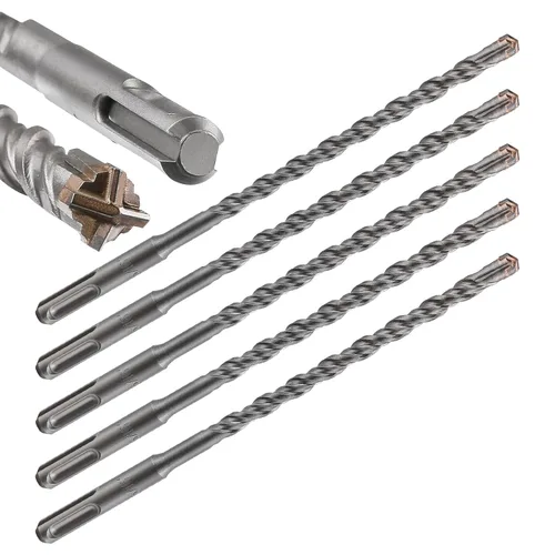 Miniatura 17 de Wensilon Kit de brocas para hormigón de 8 pulgadas, material de carburo de doble rosca de tipo cruzado, adecuado para hormigón, ladrillo, paredes