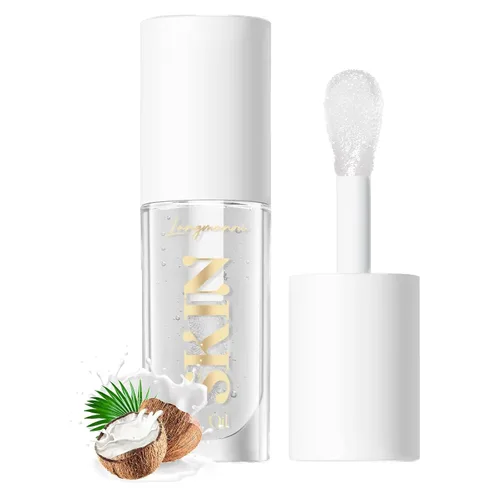 Miniatura 17 de LANGMANNI Aceite labial hidratante, brillo labial sin adherencia, bálsamo labial para el cuidado de los labios, aceite labial con sabor a fruta