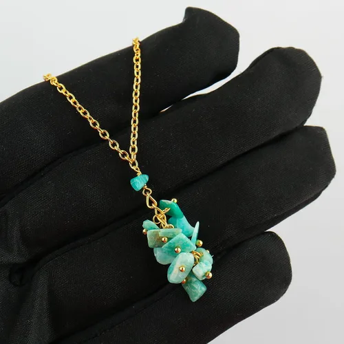 Miniatura 4 de TGH Collar con piedras preciosas naturales en Y, colgante de cristal curativo chapado en oro, cadena de latón de 16 + 2 pulgadas, joyería espiritual