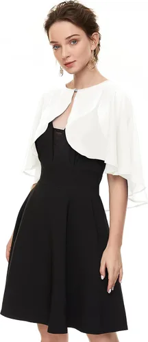 Miniatura 2 de Chales de gasa suave para cubrir la capa de vestido de noche de boda, para mujer