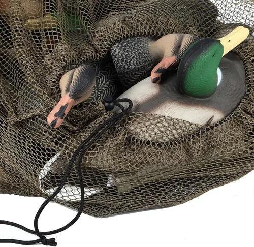 Miniatura 8 de GearOZ Bolsa de señuelo de pato de 31.5 x 31.5 pulgadas, bolsa de señuelo de malla para señuelos de ganso, pavo, aves acuáticas, bolsas de señuelo