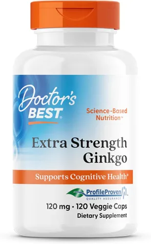 Doctor's Best Fuerza Extra Ginkgo, 0,004 oz cápsulas vegetarianas, Paquete de 2, 2