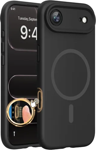Miniatura 31 de Miracase Funda diseñada para iPhone 13, con protector de pantalla de vidrio templado, forro de microfibra suave antiarañazos, funda de goma