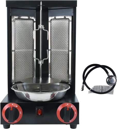 Miniatura 2 de Shawarma casero pollo parrilla gyro asador máquina de asador de encimera asador doner kebab máquina de gas vertical asador propano pavo parrilla