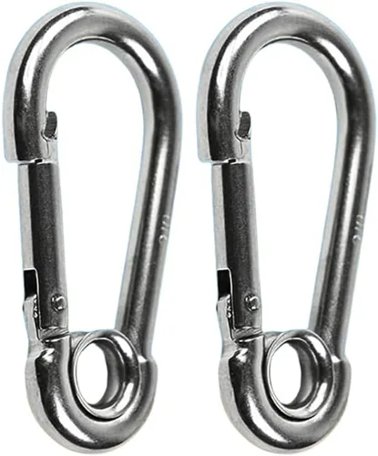 MARINE CITY Carabiner Clip Snap Hook 316 Stainless Steel Clips Ideal for Fishing Boating Sailing & Camping