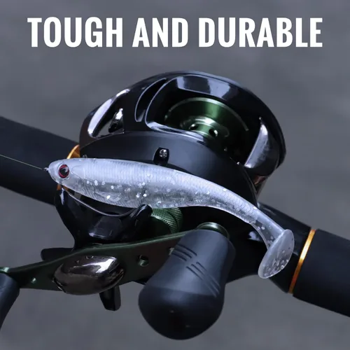 Miniatura 6 de TRUSCEND Shadtale Easy Catch Soft Fishing Lures, Unique Vibration and Action for Various Rigs, Paddle Tail Swimbaits Trailer for Bass, Trout