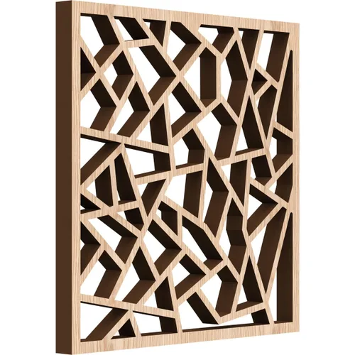 7 3/8 pulgadas de ancho x 7 3/8 pulgadas de alto x 3/8 pulgadas de alto, paneles de pared de madera con calado decorativo extra pequeño de Venecia,