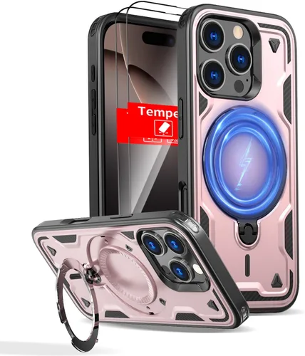 Miniatura 43 de Funda magnética para Google Pixel 9A compatible con cargador inalámbrico MagSafe, para Pixel 9A, funda de teléfono integrada de 360 °, con 2