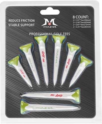 Miniatura 10 de MAZEL Paquete de 8 camisetas de golf de plástico, excelente durabilidad y estabilidad, camisetas de plástico con 5 puntas, reduce la fricción