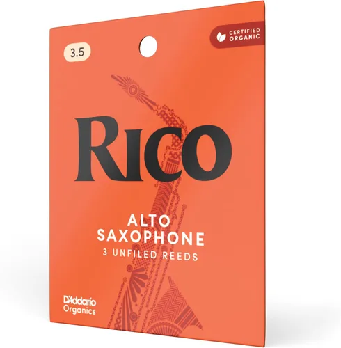 Miniatura 20 de D’Addario Woodwinds, cañas para saxofón Rico, saxofón alto, RJA2520, resistencia 2.0, paquete de 25