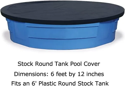 Miniatura 2 de YardJoyliz Cubierta de piscina de tanque de polietileno de 6 pies, impermeable, resistente, de plástico, redondo, para piscina