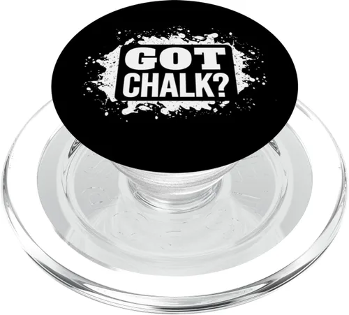 Funny Rock Climbing Bouldering Weightlifter Got Chalk? Gym PopSockets MagSafe PopGrip for iPhone