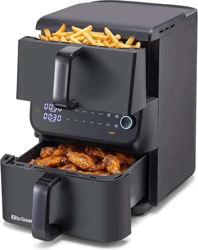 Miniatura 10 de Elite Gourmet EAF2612D Freidora de aire caliente personal de 2.1 cuartos de galón, compacta para ahorrar espacio, programable, cocina saludable sin