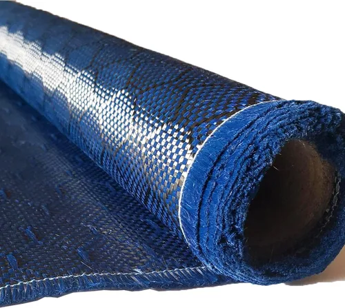 12 pulgadas x 5 pies - Tejido de colmena - Tela de aramida de fibra de carbono - Azul - 3K - 8.47 oz/metro - Tejido de colmena de 12 pulgadas de