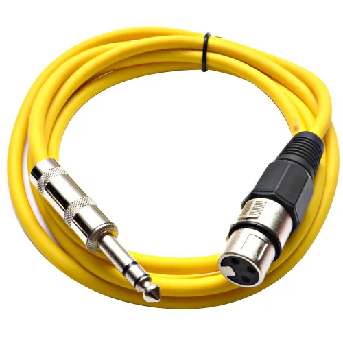 Miniatura 6 de Seismic Audio - SATRXL-F2 - Cable de conexión XLR naranja de 2 pies hembra a 1/4" TRS