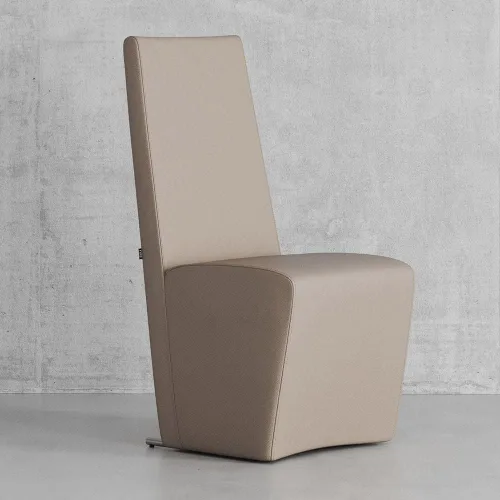 Miniatura 10 de Zuri Muebles Boston Silla de comedor moderna con respaldo alto, color crema