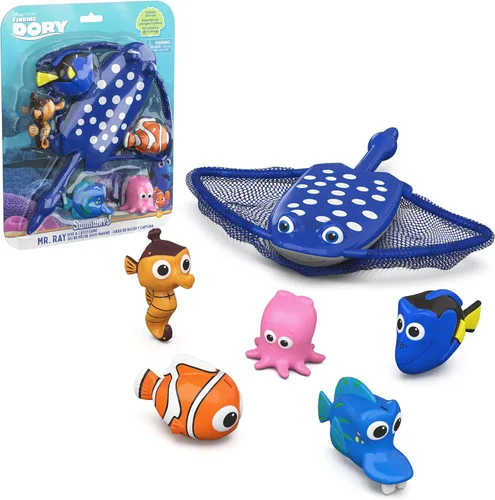 SwimWays Disney Finding Dory Mr. Ray's - Juego de buceo y atrapa, juguetes de baño y suministros de fiesta en la piscina para niños a partir de 5