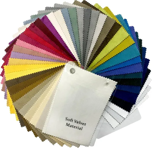 Fcosie Muestras de color de terciopelo para curains hechos a medida, 40 colores disponibles, muestras de color de tela, muestras de tela