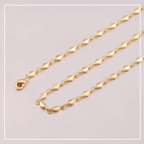 Miniatura 5 de Gargantilla de oro de 18 quilates, joyería delicada para mujeres de 16 pulgadas, con dije, cadena de eslabones