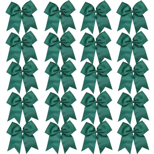 Miniatura 18 de 20 piezas lazos grandes de 8" para porristas para niñas, hechos a mano, cinta grosgrain, accesorios para el cabello para adolescentes, niñas