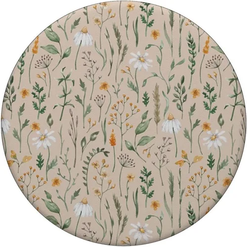 Miniatura 3 de PopSockets PopGrip estándar botánico de prado de flores silvestres verde terroso (beige arena)