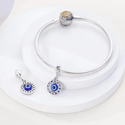 Miniatura 2 de Parmuz Dijes para pulseras de plata de ley 925 con diseño de mariposa para viajes de verano, cuentas de la suerte del océano, regalo de joyería