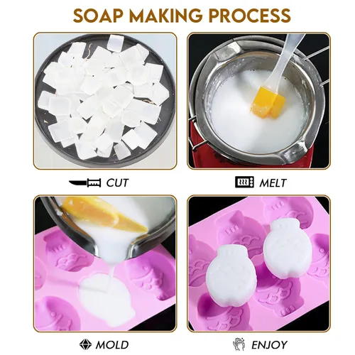 Miniatura 7 de EDSRDRUS Base de jabón aromática de 2 libras, hecha a mano con miel y aceite de coco, base de jabón hidratante para derretir y verter