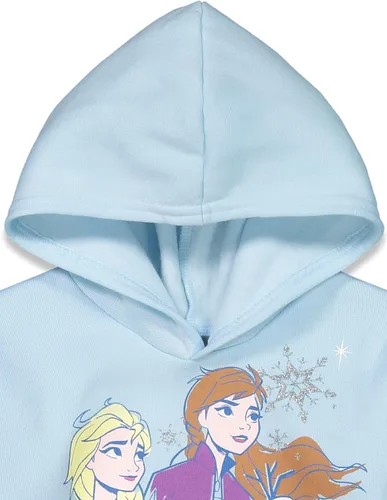 Miniatura 8 de Disney Frozen Olaf Princess Anna Queen Elsa - Conjunto de sudadera con capucha y leggings de forro polar para niñas pequeñas y grandes