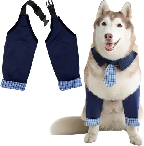 Miniatura 12 de Coderas para perros, rodilleras, tratamiento de callos para heridas, patas delanteras para dejar de lamer, perros medianos y grandes, L, color morado