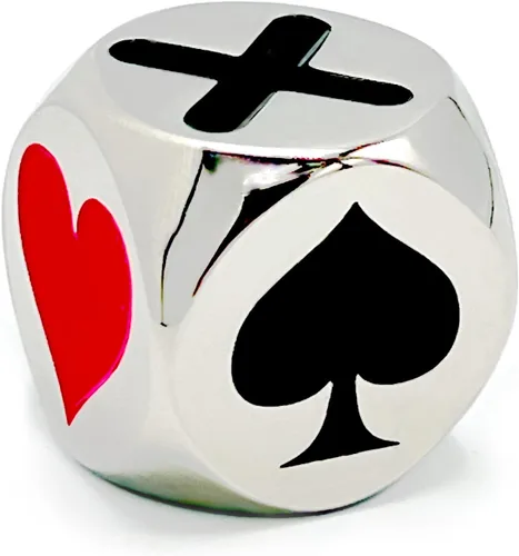 Luck Lab Premium Euchre Trump Marcador, color plateado | Euchre, Pinochle & Bridge Indicator, Large Suit Symbols, Heavy Metal Construction, Velvet